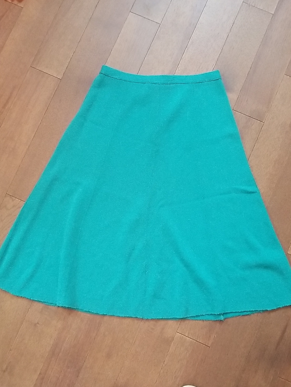 Vintage Knit A-Line Teal Women's Skirt